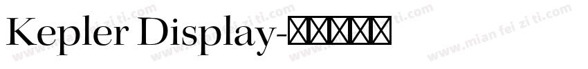 Kepler Display字体转换